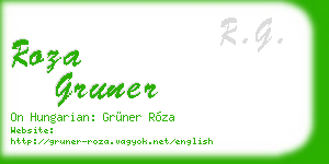 roza gruner business card