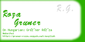 roza gruner business card